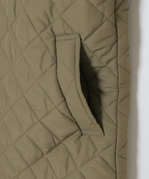 VENCEEXCHANGE(ヴァンスエクスチェンジ)の「【WEB限定】マイクロタフタキルティングロングジャケット(ステンカラーコート・レディース・ブラック/ダークグリーン・M)」の15枚目の写真