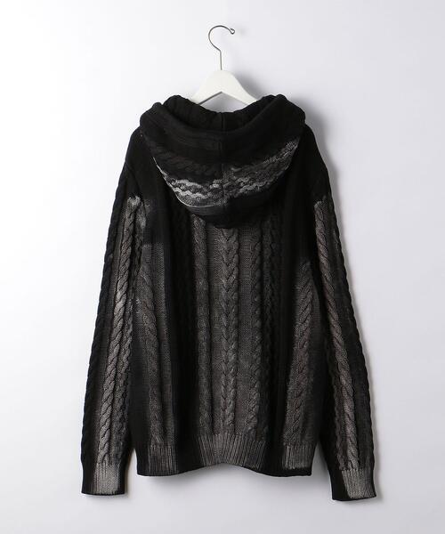 STAMPD（スタンプド）の「＜STAMPD＞  Cable Knit HD/パーカー（パーカー・メンズ・ブラック・M/L）」の3枚目の写真