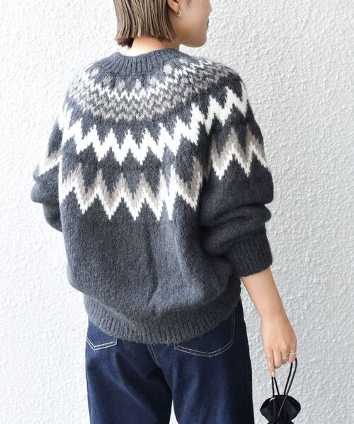 セール】アルパカウール ノルディックカーディガン（カーディガン