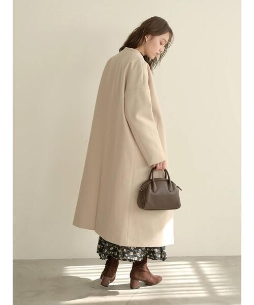 earth music&ecology(アースミュージックアンドエコロジー)の「Vネックコート*(チェスターコート・レディース・ライトベージュ/モカ/ブラック/ミント・M/L)」の15枚目の写真