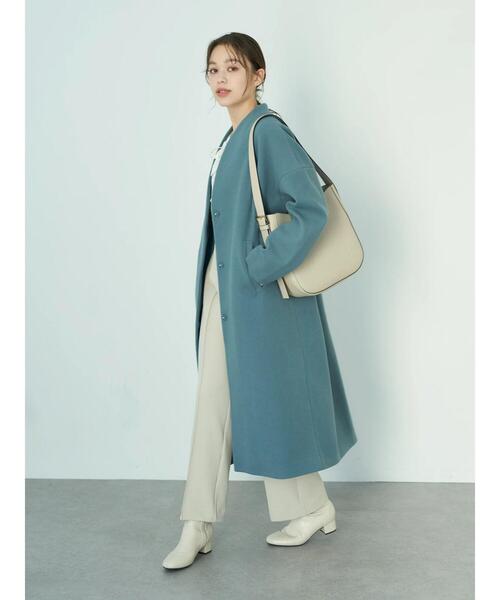 earth music&ecology(アースミュージックアンドエコロジー)の「Vネックコート*(チェスターコート・レディース・ライトベージュ/モカ/ブラック/ミント・M/L)」の18枚目の写真