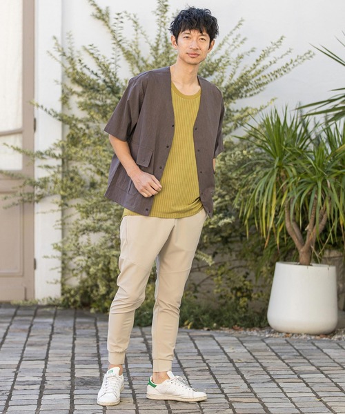 CALL&RESPONSE（コールアンドレスポンス）の「mta465-トタンリブ-タンクトップ（タンクトップ・メンズ・ホワイト/カーキ/ブラック/ベージュ/パープル・2/4）」の16枚目の写真