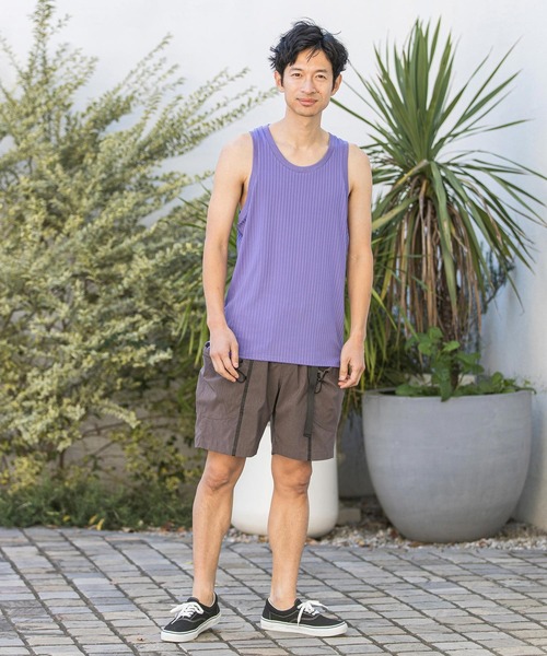 CALL&RESPONSE（コールアンドレスポンス）の「mta465-トタンリブ-タンクトップ（タンクトップ・メンズ・ホワイト/カーキ/ブラック/ベージュ/パープル・2/4）」の10枚目の写真