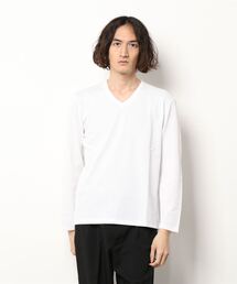 HIDEAWAYS NICOLE | ナローサッカーストライプ長袖Vネック(Tシャツ/カットソー)