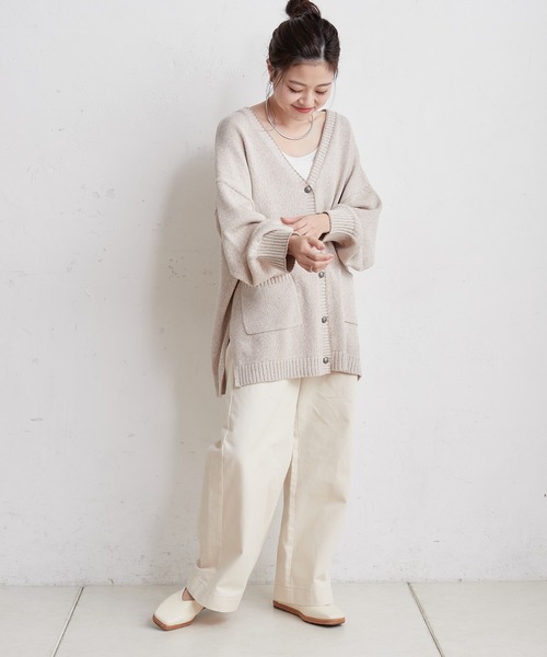 CIAOPANIC TYPY（チャオパニックティピー）の「□カラーメランジニットカーディガン（カーディガン/ボレロ・レディース・ピンク/ブルー/アイボリー・ONE SIZE）」の8枚目の写真