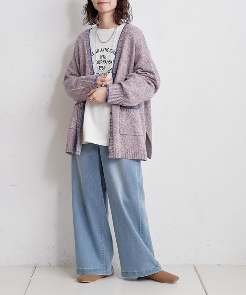 CIAOPANIC TYPY（チャオパニックティピー）の「□カラーメランジニットカーディガン（カーディガン/ボレロ・レディース・ピンク/ブルー/アイボリー・ONE SIZE）」の16枚目の写真