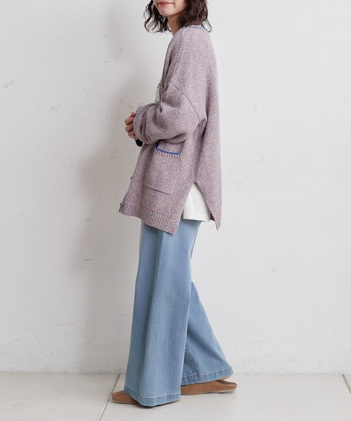 CIAOPANIC TYPY（チャオパニックティピー）の「□カラーメランジニットカーディガン（カーディガン/ボレロ・レディース・ピンク/ブルー/アイボリー・ONE SIZE）」の18枚目の写真