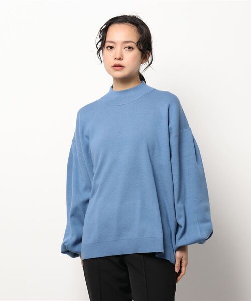 PAGEBOY(ページボーイ)の「ハイネックボリュームプルオーバー(ニット/セーター・レディース・パープル/ブラウン/オフホワイト/グレイッシュベージュ/ブルー系その他/グリーン系その他7/ブラック・FREE)」の6枚目の写真