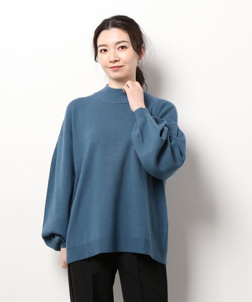 PAGEBOY(ページボーイ)の「ハイネックボリュームプルオーバー(ニット/セーター・レディース・パープル/ブラウン/オフホワイト/グレイッシュベージュ/ブルー系その他/グリーン系その他7/ブラック・FREE)」の5枚目の写真