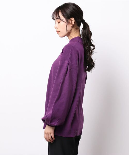 PAGEBOY(ページボーイ)の「ハイネックボリュームプルオーバー(ニット/セーター・レディース・パープル/ブラウン/オフホワイト/グレイッシュベージュ/ブルー系その他/グリーン系その他7/ブラック・FREE)」の9枚目の写真