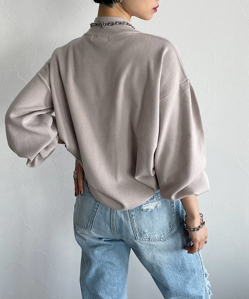 PAGEBOY(ページボーイ)の「ハイネックボリュームプルオーバー(ニット/セーター・レディース・パープル/ブラウン/オフホワイト/グレイッシュベージュ/ブルー系その他/グリーン系その他7/ブラック・FREE)」の8枚目の写真