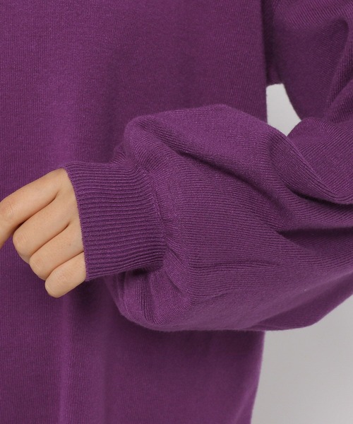 PAGEBOY(ページボーイ)の「ハイネックボリュームプルオーバー(ニット/セーター・レディース・パープル/ブラウン/オフホワイト/グレイッシュベージュ/ブルー系その他/グリーン系その他7/ブラック・FREE)」の22枚目の写真