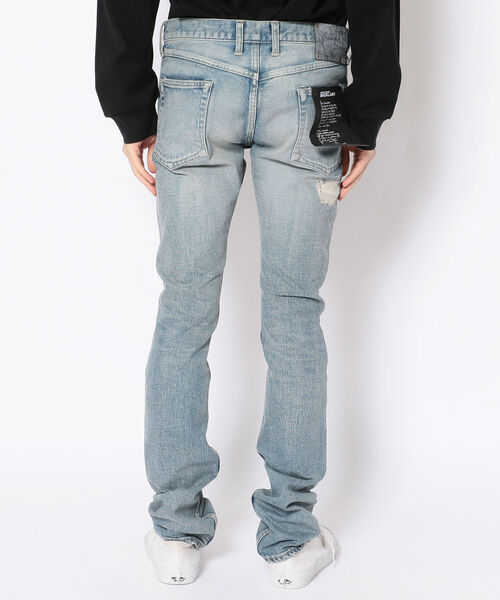 BACKLASH（バックラッシュ）の「ISAMUKATAYAMA BACKLASH/イサムカタヤマ バックラッシュ/デストロイデニムパンツ（デニムパンツ・メンズ・ライトインディゴブルー・LARGE/MEDIUM）」の3枚目の写真