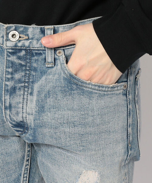 BACKLASH（バックラッシュ）の「ISAMUKATAYAMA BACKLASH/イサムカタヤマ バックラッシュ/デストロイデニムパンツ（デニムパンツ・メンズ・ライトインディゴブルー・LARGE/MEDIUM）」の10枚目の写真
