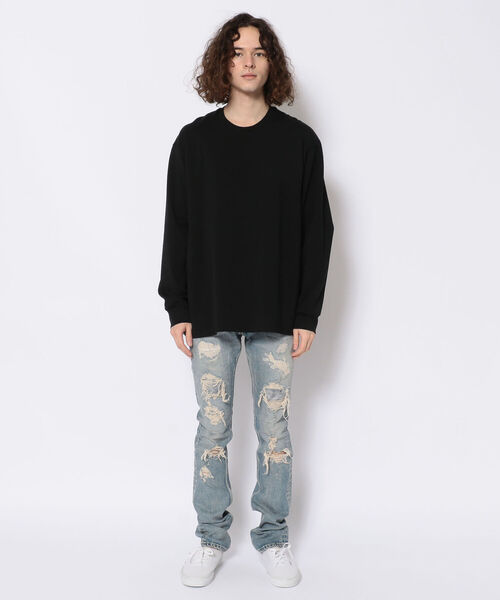 BACKLASH（バックラッシュ）の「ISAMUKATAYAMA BACKLASH/イサムカタヤマ バックラッシュ/デストロイデニムパンツ（デニムパンツ・メンズ・ライトインディゴブルー・LARGE/MEDIUM）」の7枚目の写真