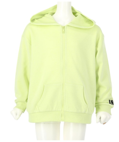 ANAP kids（アナップキッズ）の「8色展開ミニ裏毛パーカー（パーカー・キッズ・ライトグレー/ベージュ/オフホワイト/ピンク/オレンジ/ブルー/ラベンダー/イエロー×グリーン・90cm/110cm/100cm/120cm/130cm）」の19枚目の写真