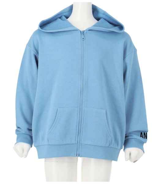 ANAP kids（アナップキッズ）の「8色展開ミニ裏毛パーカー（パーカー・キッズ・ライトグレー/ベージュ/オフホワイト/ピンク/オレンジ/ブルー/ラベンダー/イエロー×グリーン・90cm/110cm/100cm/120cm/130cm）」の18枚目の写真