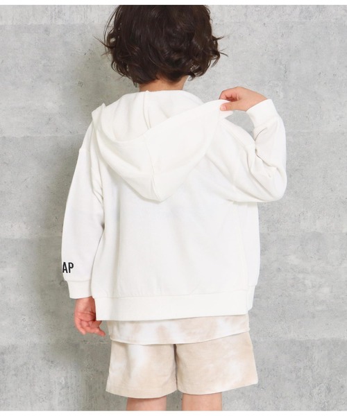 ANAP kids（アナップキッズ）の「8色展開ミニ裏毛パーカー（パーカー・キッズ・ライトグレー/ベージュ/オフホワイト/ピンク/オレンジ/ブルー/ラベンダー/イエロー×グリーン・90cm/110cm/100cm/120cm/130cm）」の21枚目の写真