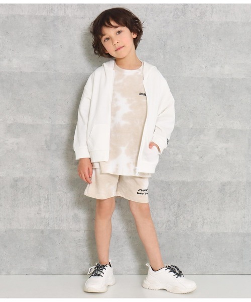 ANAP kids（アナップキッズ）の「8色展開ミニ裏毛パーカー（パーカー・キッズ・ライトグレー/ベージュ/オフホワイト/ピンク/オレンジ/ブルー/ラベンダー/イエロー×グリーン・90cm/110cm/100cm/120cm/130cm）」の20枚目の写真