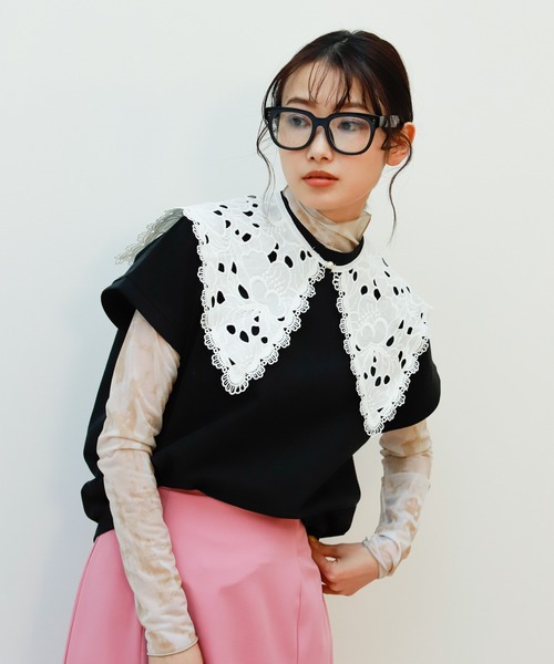 Birthday room(バースデイルーム)の「コットンレース付け襟(付け襟・レディース・ホワイト・FREE)」の5枚目の写真