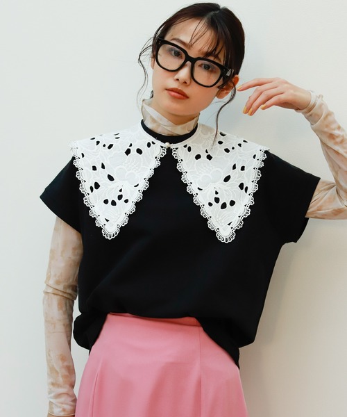 Birthday room(バースデイルーム)の「コットンレース付け襟(付け襟・レディース・ホワイト・FREE)」の3枚目の写真