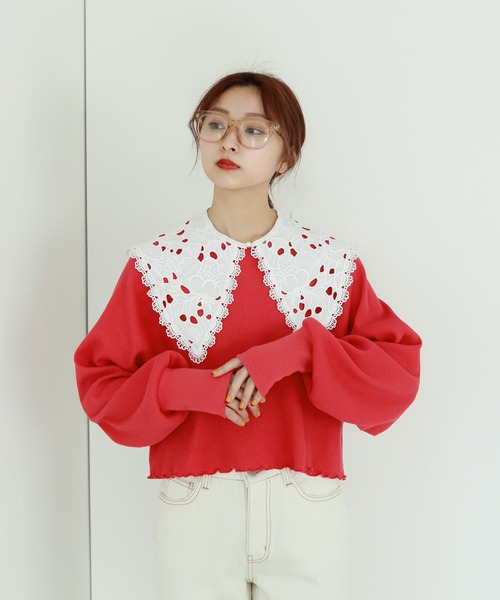 Birthday room(バースデイルーム)の「コットンレース付け襟(付け襟・レディース・ホワイト・FREE)」の8枚目の写真