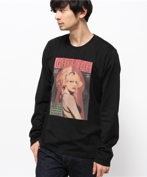 HYSTERIC GLAMOUR（ヒステリックグラマー）の「CL/MAGAZINE COVER pt T-SH（Tシャツ/カットソー・メンズ・ホワイト/ピンク/ブラック・SMALL/MEDIUM/LARGE）」の3枚目の写真