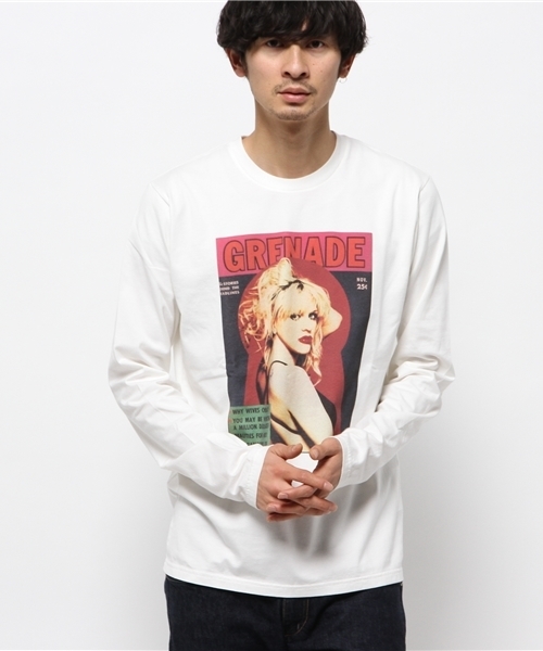 HYSTERIC GLAMOUR（ヒステリックグラマー）の「CL/MAGAZINE COVER pt T-SH（Tシャツ/カットソー・メンズ・ホワイト/ピンク/ブラック・SMALL/MEDIUM/LARGE）」の14枚目の写真