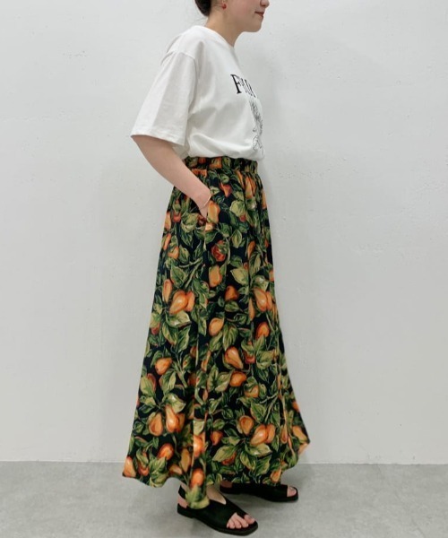BEARDSLEY（ビアズリー）の「フルーツ柄フレアーパンツ（その他パンツ・レディース・ネイビー/イエロー・FREE）」の10枚目の写真