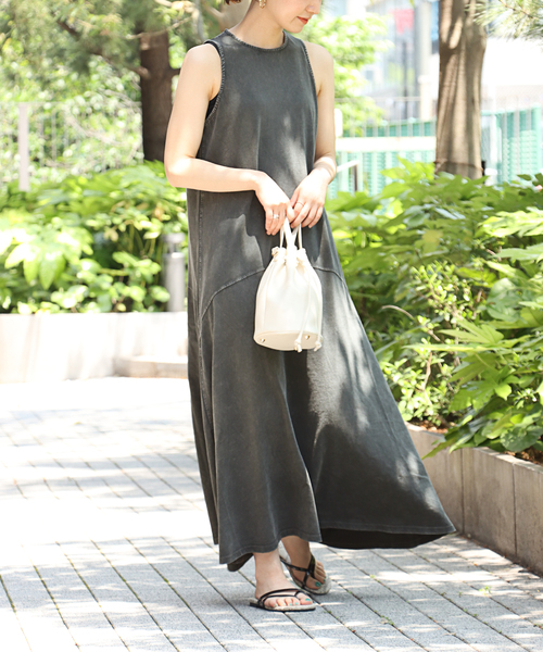 Simplicite（サンプリシテ）の「snowウォッシュアメスリワンピース（ワンピース・レディース・ブラック/ブラウン・FREE）」の3枚目の写真