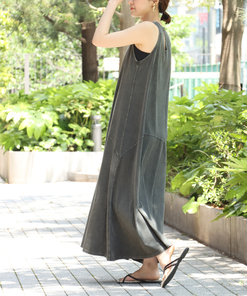 Simplicite（サンプリシテ）の「snowウォッシュアメスリワンピース（ワンピース・レディース・ブラック/ブラウン・FREE）」の5枚目の写真