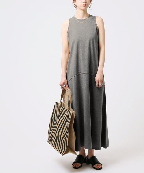 Simplicite（サンプリシテ）の「snowウォッシュアメスリワンピース（ワンピース・レディース・ブラック/ブラウン・FREE）」の8枚目の写真