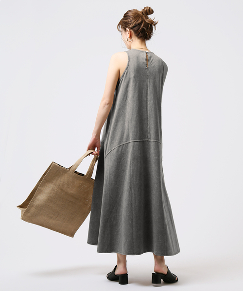 Simplicite（サンプリシテ）の「snowウォッシュアメスリワンピース（ワンピース・レディース・ブラック/ブラウン・FREE）」の10枚目の写真