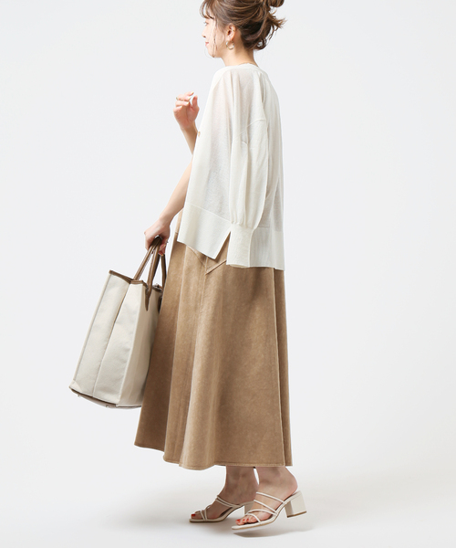 Simplicite（サンプリシテ）の「snowウォッシュアメスリワンピース（ワンピース・レディース・ブラック/ブラウン・FREE）」の12枚目の写真