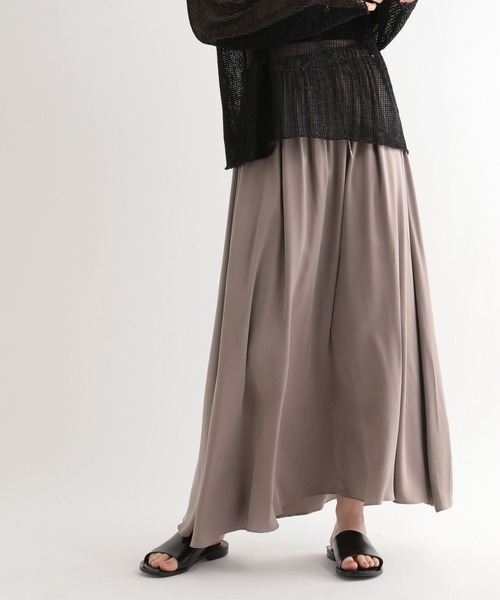 BABYLONE（バビロン）の「ウォッシャブルシルクスカート（スカート・レディース・ブラック/グレー系その他/ピンク/ライトベージュ/ダークブラウン/ライトブルー/ホワイト系その他/カーキ/レッド・36inch/38inch）」の20枚目の写真