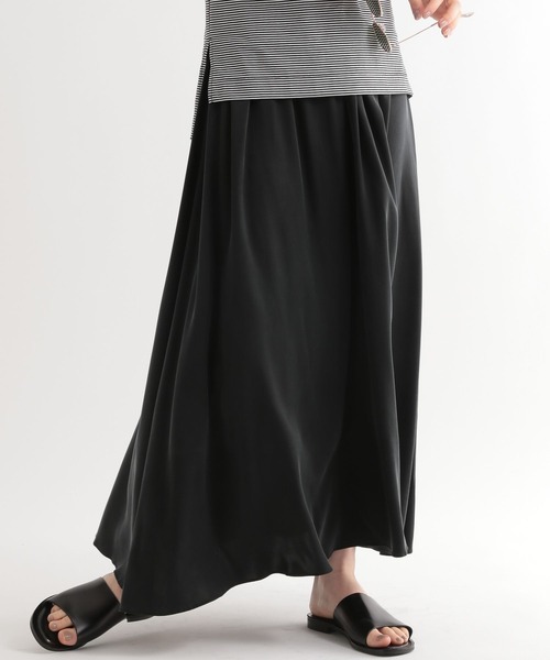 BABYLONE（バビロン）の「ウォッシャブルシルクスカート（スカート・レディース・ブラック/グレー系その他/ピンク/ライトベージュ/ダークブラウン/ライトブルー/ホワイト系その他/カーキ/レッド・36inch/38inch）」の13枚目の写真