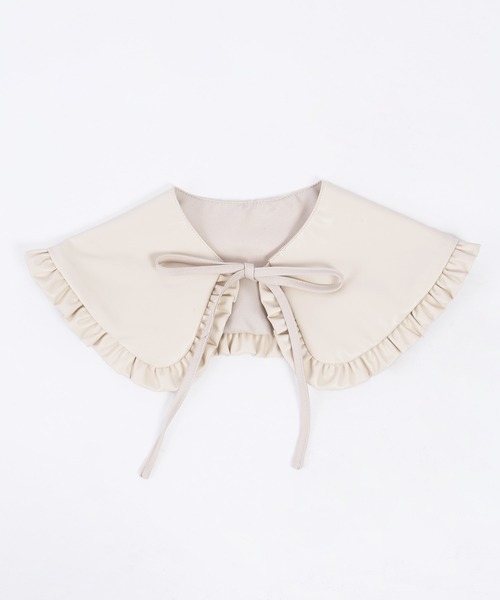 WC(ダブル シー)の「フェイクレザー付け襟(付け襟・レディース・ホワイト/ブラック・FREE)」の5枚目の写真