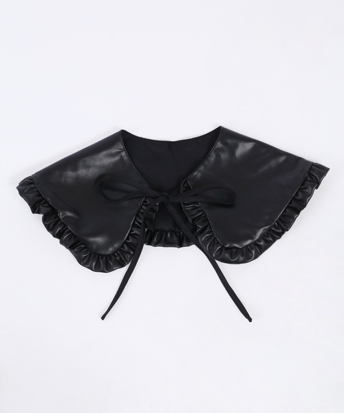 WC(ダブル シー)の「フェイクレザー付け襟(付け襟・レディース・ホワイト/ブラック・FREE)」の7枚目の写真