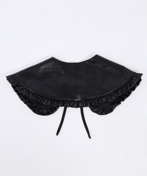 WC(ダブル シー)の「フェイクレザー付け襟(付け襟・レディース・ホワイト/ブラック・FREE)」の8枚目の写真