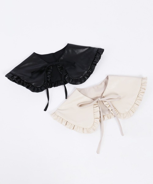 WC(ダブル シー)の「フェイクレザー付け襟(付け襟・レディース・ホワイト/ブラック・FREE)」の11枚目の写真