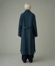 B14834 JUHA×STUDIOUS 23ss　ベルテッドオーバーコート黒3 juha（ユハ）の「BELTED OVER COAT（ステンカラーコート）」 - WEAR