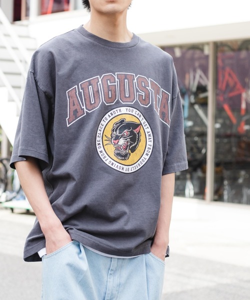 WEGO（ウィゴー）の「WEGO/ヘビーウエイト ピグメントロゴBIGT（Tシャツ/カットソー・メンズ・スミクロ/ブラック系その他/ブルー/カーキ・LARGE/MEDIUM）」の22枚目の写真