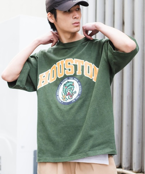 WEGO（ウィゴー）の「WEGO/ヘビーウエイト ピグメントロゴBIGT（Tシャツ/カットソー・メンズ・スミクロ/ブラック系その他/ブルー/カーキ・LARGE/MEDIUM）」の17枚目の写真