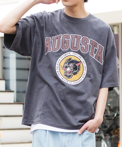 WEGO（ウィゴー）の「WEGO/ヘビーウエイト ピグメントロゴBIGT（Tシャツ/カットソー・メンズ・スミクロ/ブラック系その他/ブルー/カーキ・LARGE/MEDIUM）」の19枚目の写真