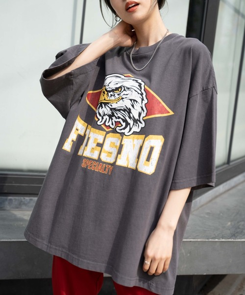 WEGO（ウィゴー）の「WEGO/ヘビーウエイト ピグメントロゴBIGT（Tシャツ/カットソー・メンズ・スミクロ/ブラック系その他/ブルー/カーキ・LARGE/MEDIUM）」の18枚目の写真