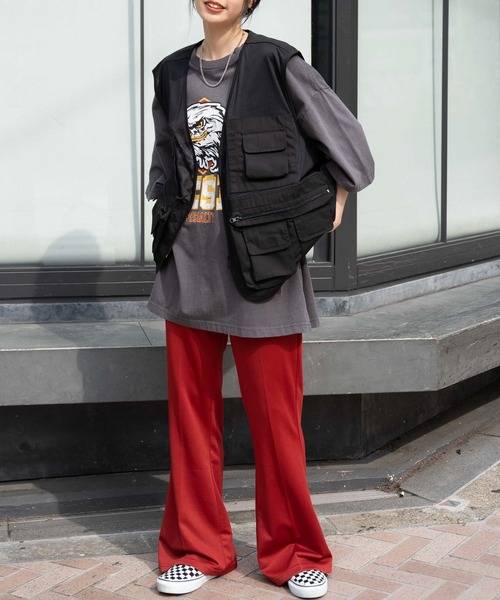 WEGO（ウィゴー）の「WEGO/ヘビーウエイト ピグメントロゴBIGT（Tシャツ/カットソー・メンズ・スミクロ/ブラック系その他/ブルー/カーキ・LARGE/MEDIUM）」の12枚目の写真