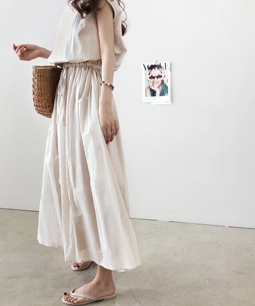 Doux Belle(ドゥーベル)の「フレンチ袖フレアワンピース(ワンピース・レディース・ライトブルー/ブラック/ダークグリーン/ベージュ/ネイビー/カーキ/オレンジ/グリーン・MEDIUM/LARGE/X-LARGE)」の13枚目の写真