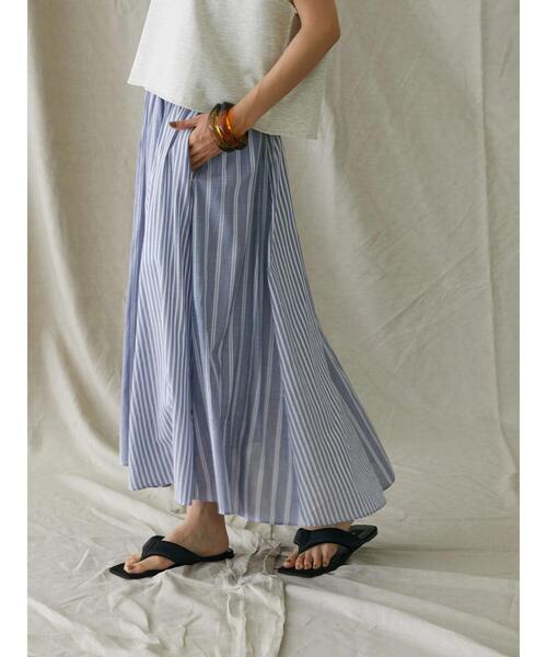 AMERICAN HOLIC（アメリカンホリック）の「切り替えフレアイレヘムスカート（スカート・レディース・ドット/ストライプ・L/M）」の3枚目の写真