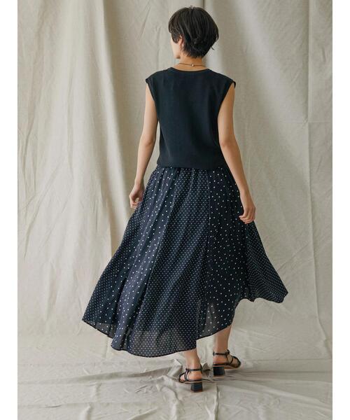 AMERICAN HOLIC（アメリカンホリック）の「切り替えフレアイレヘムスカート（スカート・レディース・ドット/ストライプ・L/M）」の12枚目の写真