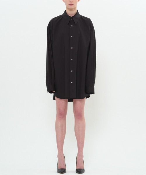 DRESSEDUNDRESSED(ドレスドアンドレスド)の「Layered Oversized Shirt(シャツ/ブラウス・メンズ・ホワイト/ブラック/サックスブルー・2/4/3)」の6枚目の写真